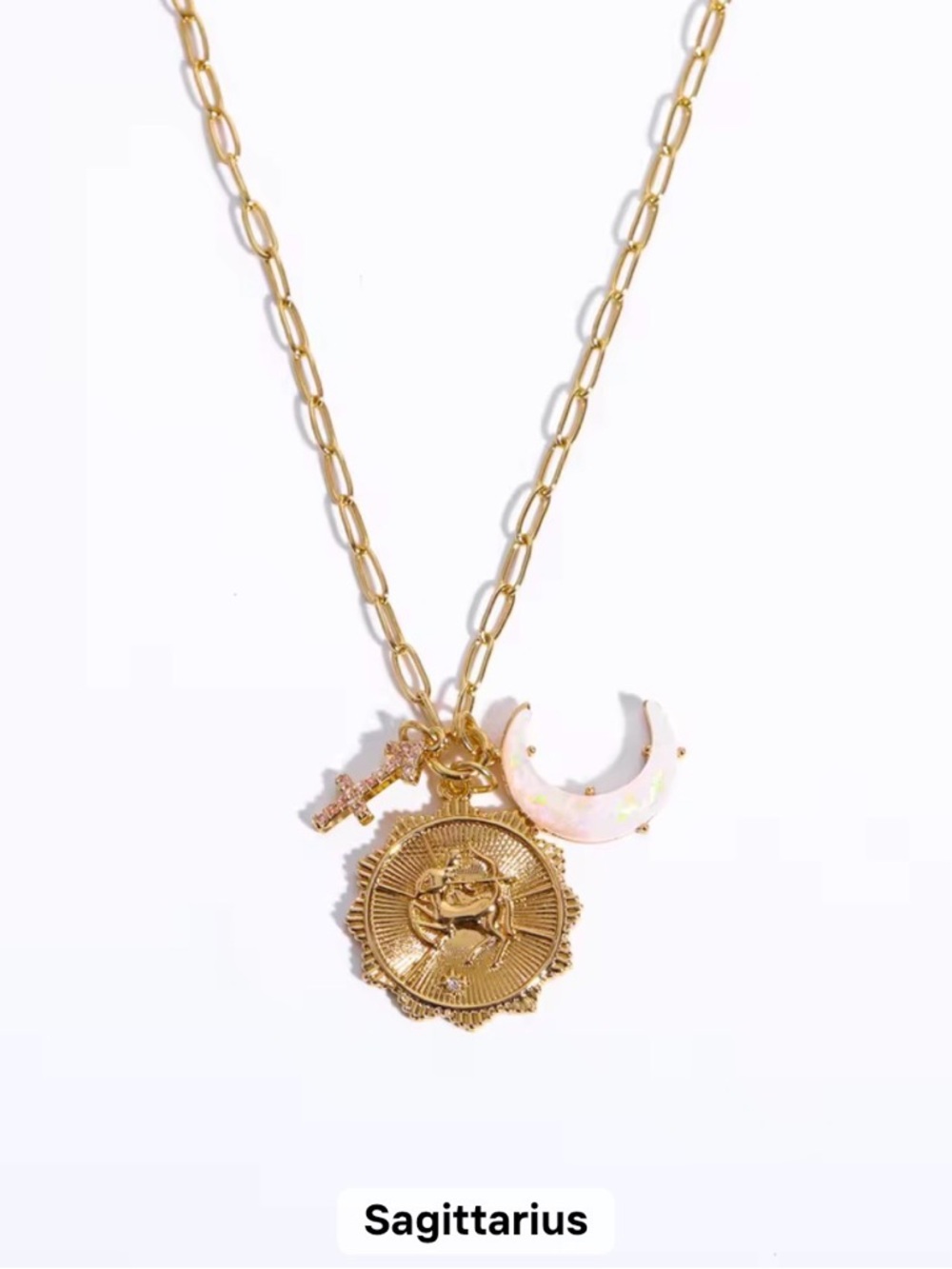 Gold Zodiac Coin Necklace (Pick 1) - Picture 8 of 10